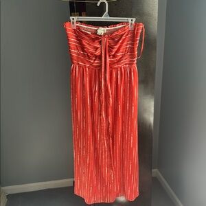 Sachin + Babi Coral and White Striped Dress